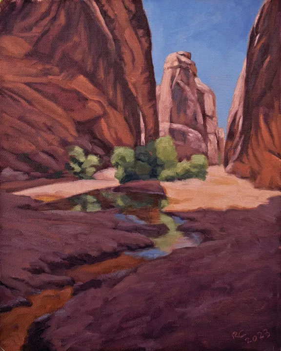 Painting of Morning Glory Arch