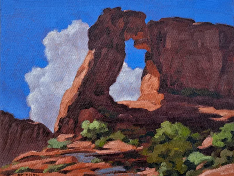 Hunter Canyon Arch Painting