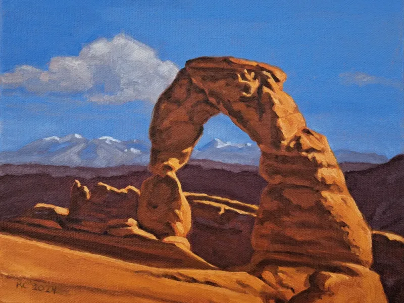 Delicate Arch Sunset Painting